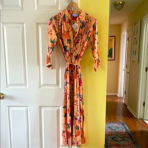 Floral Orange Maxi Dress